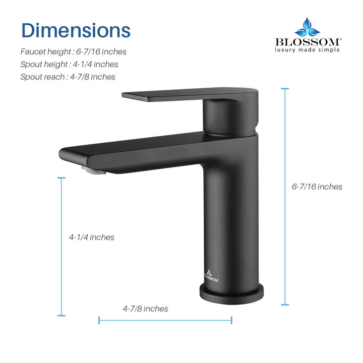Single-Handle Single-Hole Bathroom Faucet in 102