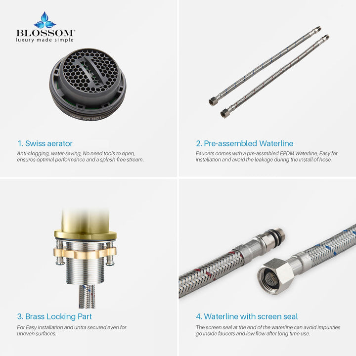 Single-Handle Single-Hole Bathroom Faucet in 102