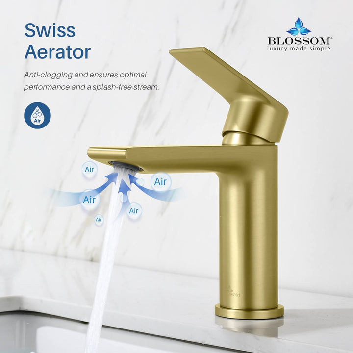 Single-Handle Single-Hole Bathroom Faucet in 102