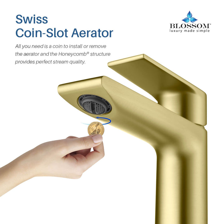 Single-Handle Single-Hole Bathroom Faucet in 102