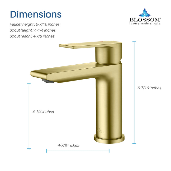 Single-Handle Single-Hole Bathroom Faucet in 102