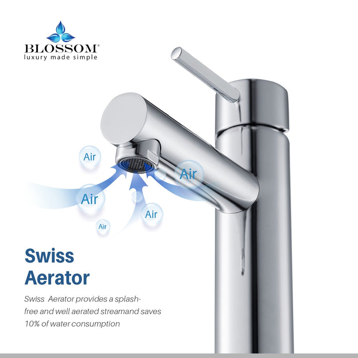 Single-Handle Single-Hole Bathroom Faucet in 116