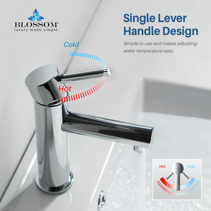 Single-Handle Single-Hole Bathroom Faucet in 116