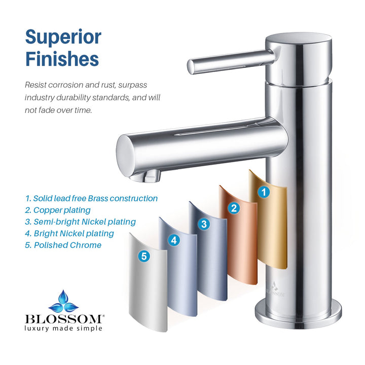 Single-Handle Single-Hole Bathroom Faucet in 116