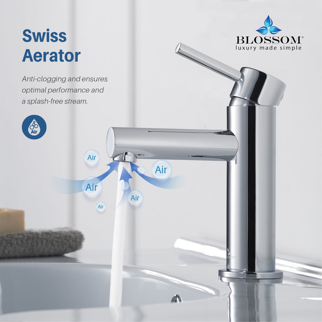 Single-Handle Single-Hole Bathroom Faucet in 116