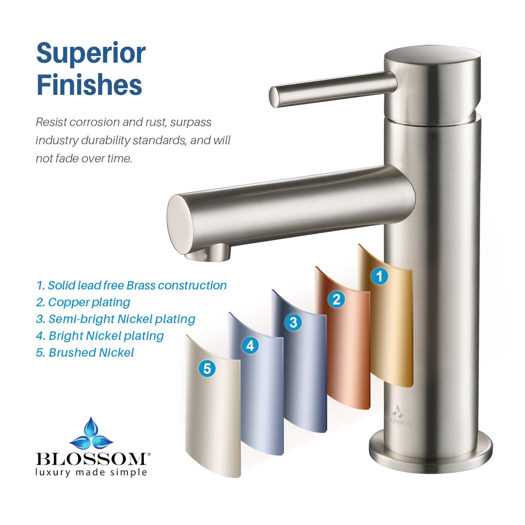 Single-Handle Single-Hole Bathroom Faucet in 116
