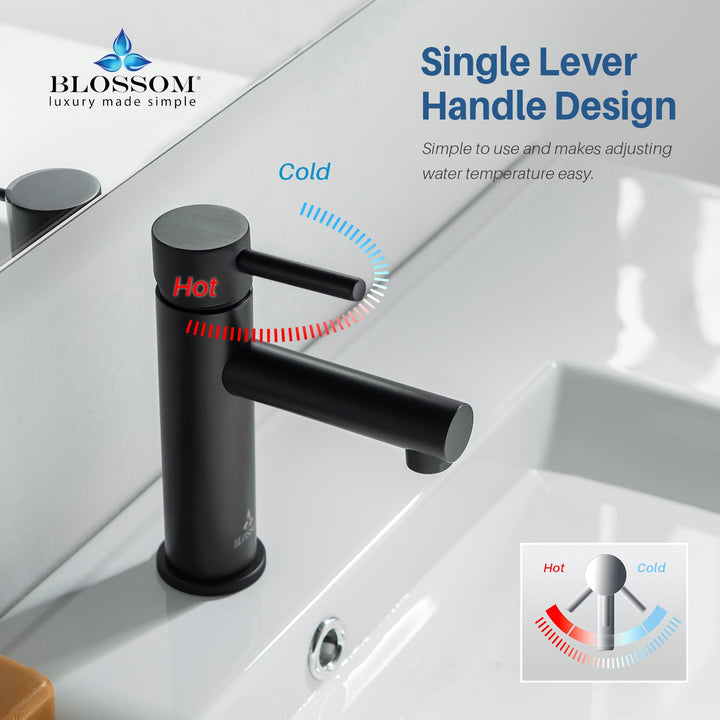 Single-Handle Single-Hole Bathroom Faucet in 116