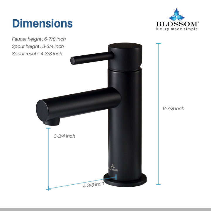 Single-Handle Single-Hole Bathroom Faucet in 116