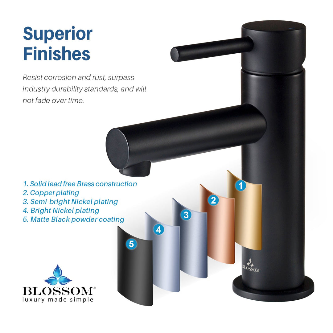 Single-Handle Single-Hole Bathroom Faucet in 116