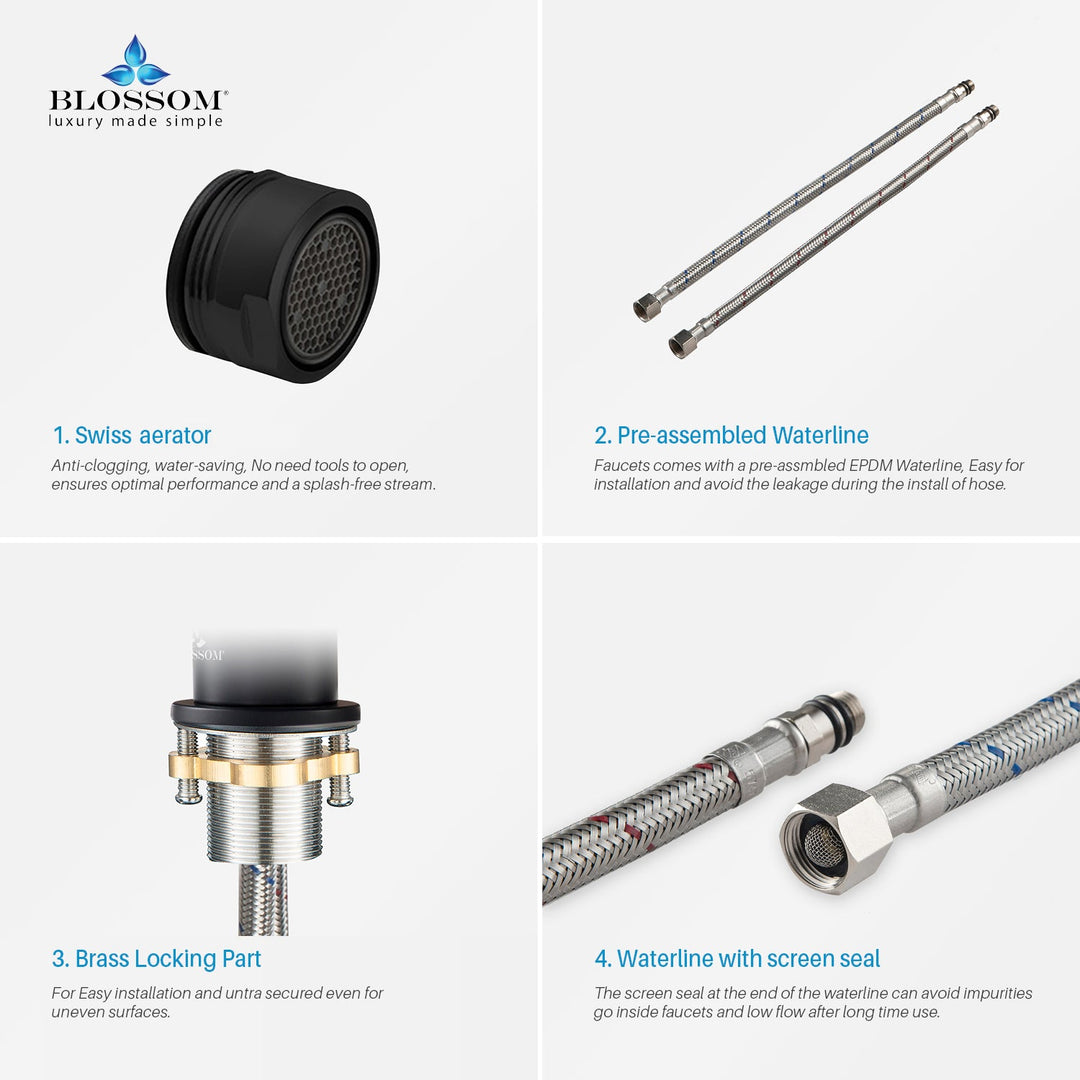 Single-Handle Single-Hole Bathroom Faucet in 116
