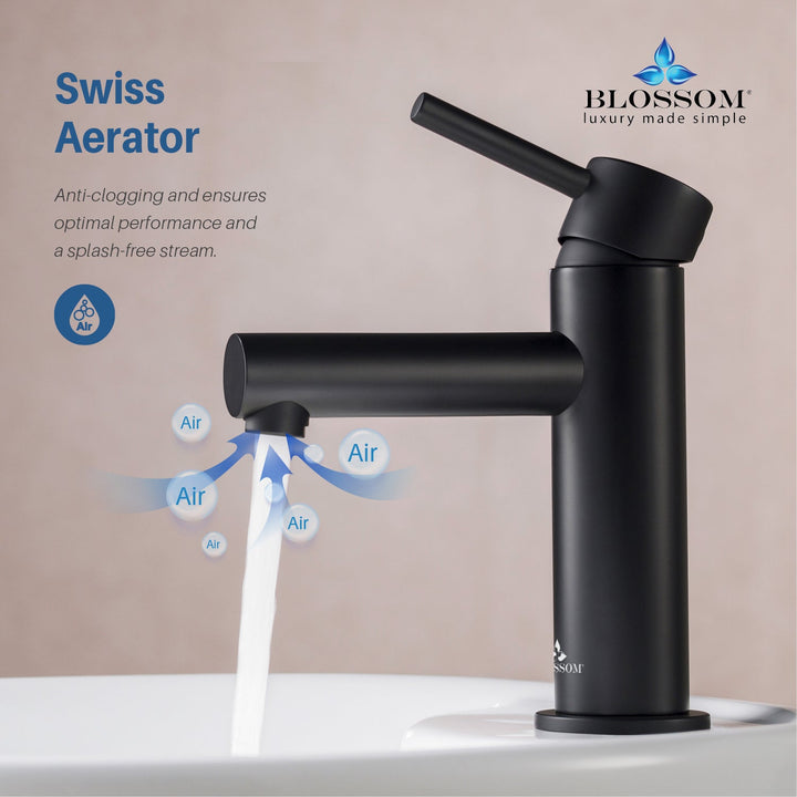 Single-Handle Single-Hole Bathroom Faucet in 116