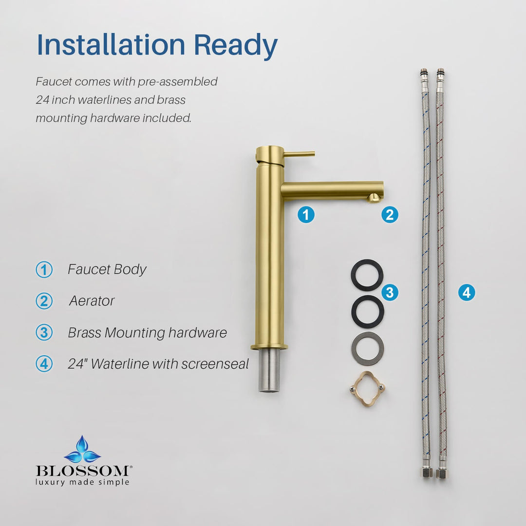 Single-Handle Single-Hole Bathroom Faucet in 117