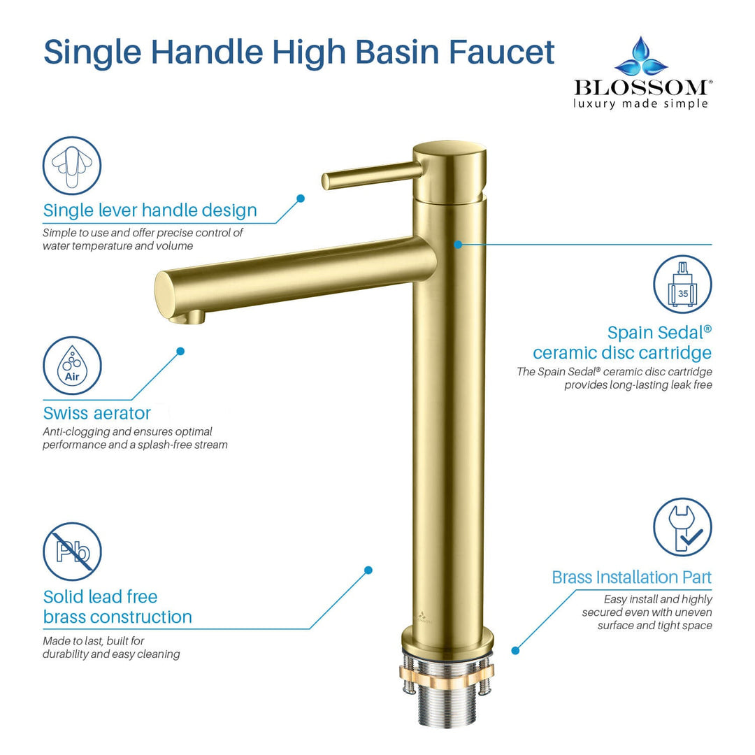 Single-Handle Single-Hole Bathroom Faucet in 117