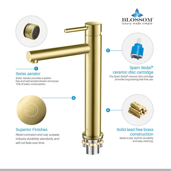 Single-Handle Single-Hole Bathroom Faucet in 117