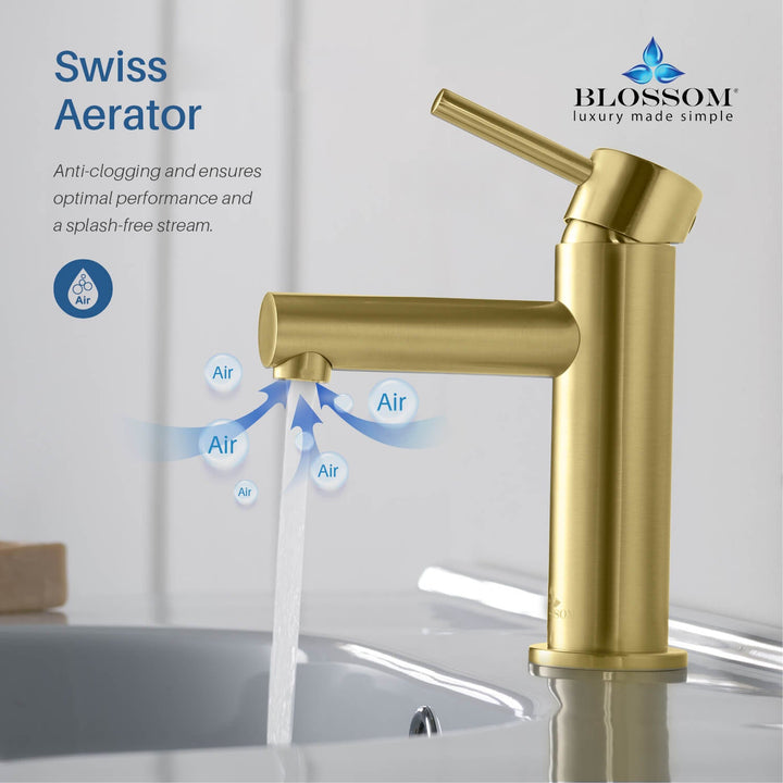 Single-Handle Single-Hole Bathroom Faucet in 116