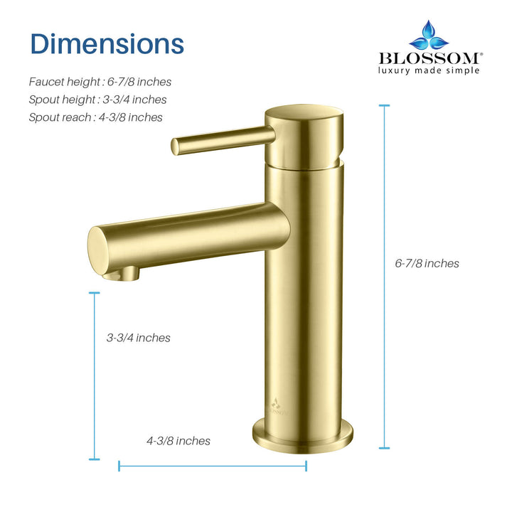 Single-Handle Single-Hole Bathroom Faucet in 116