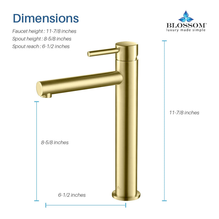 Single-Handle Single-Hole Bathroom Faucet in 117