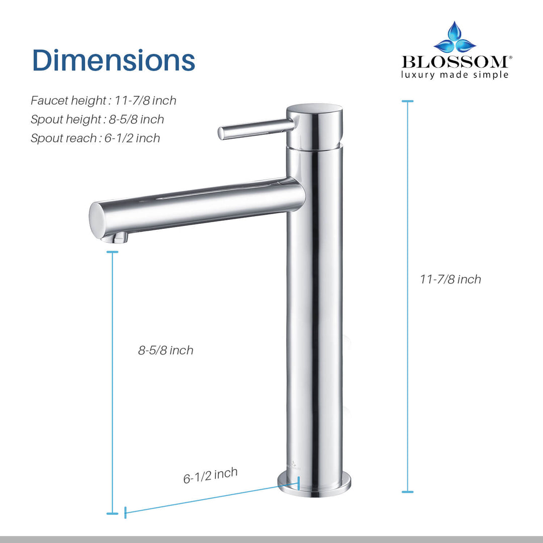 Single-Handle Single-Hole Bathroom Faucet in 117