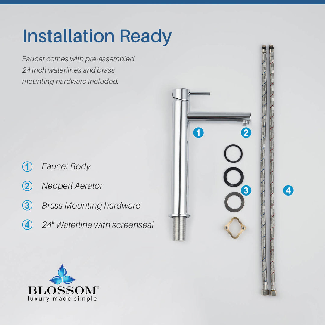 Single-Handle Single-Hole Bathroom Faucet in 117