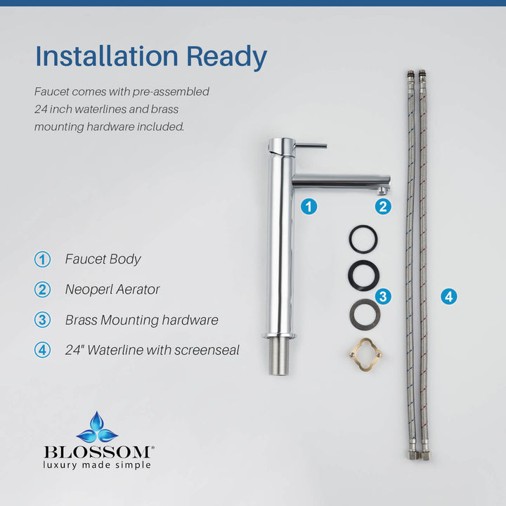 Single-Handle Single-Hole Bathroom Faucet in 117