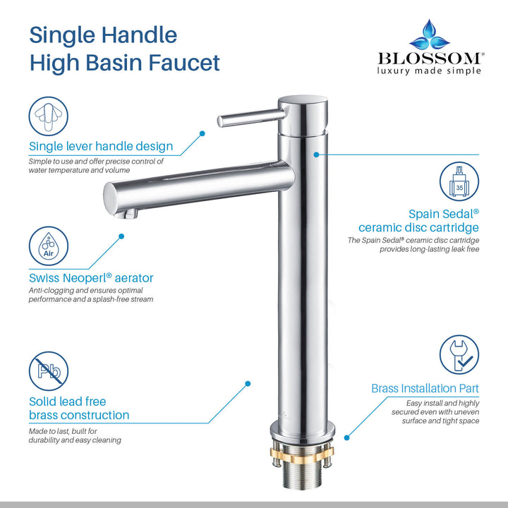 Single-Handle Single-Hole Bathroom Faucet in 117