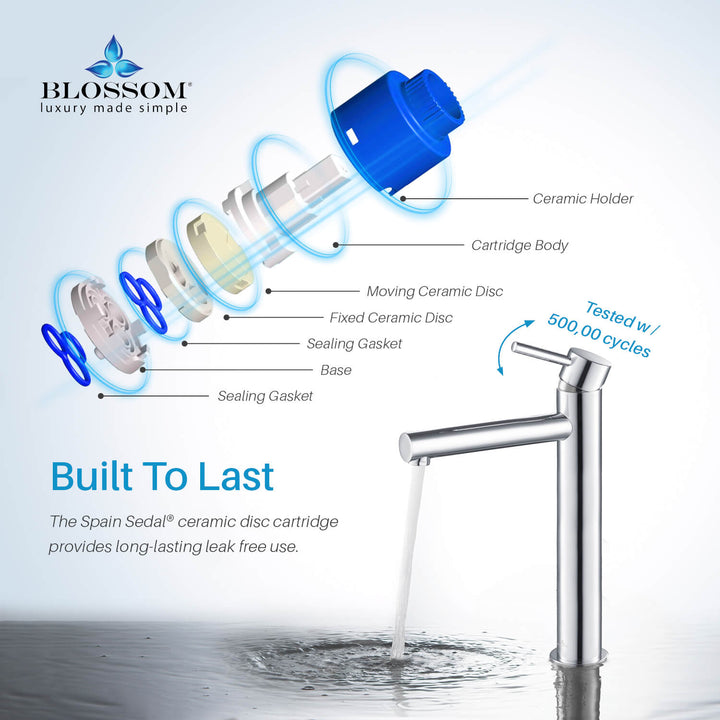 Single-Handle Single-Hole Bathroom Faucet in 117