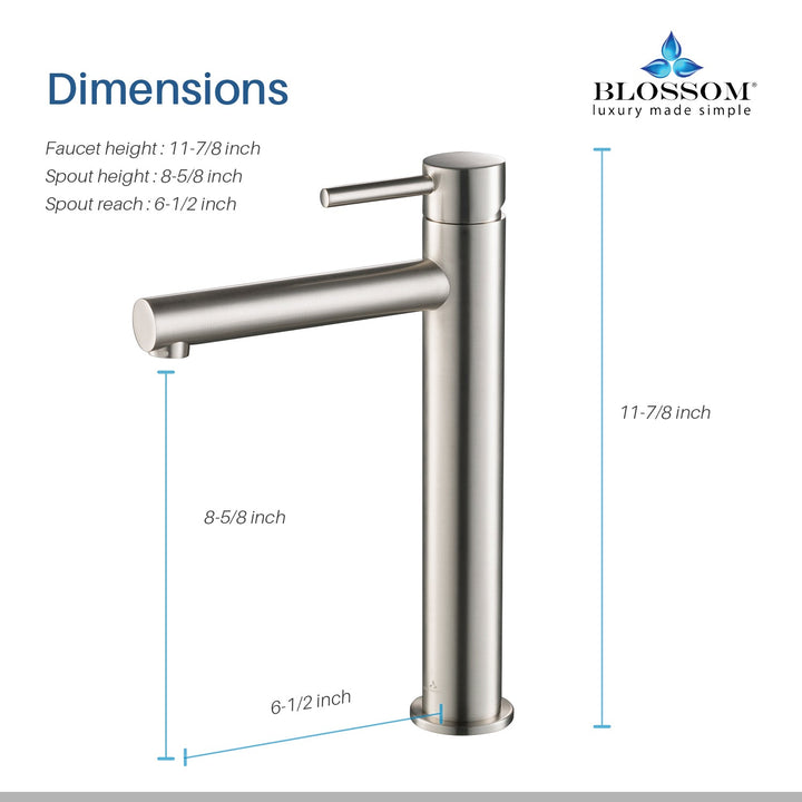 Single-Handle Single-Hole Bathroom Faucet in 117
