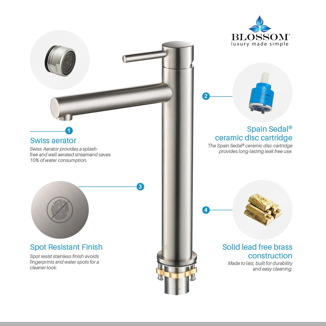 Single-Handle Single-Hole Bathroom Faucet in 117