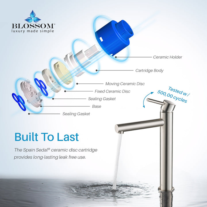 Single-Handle Single-Hole Bathroom Faucet in 117