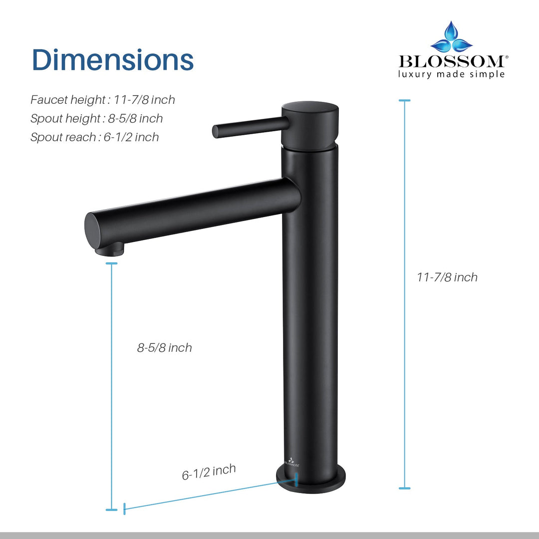 Single-Handle Single-Hole Bathroom Faucet in 117