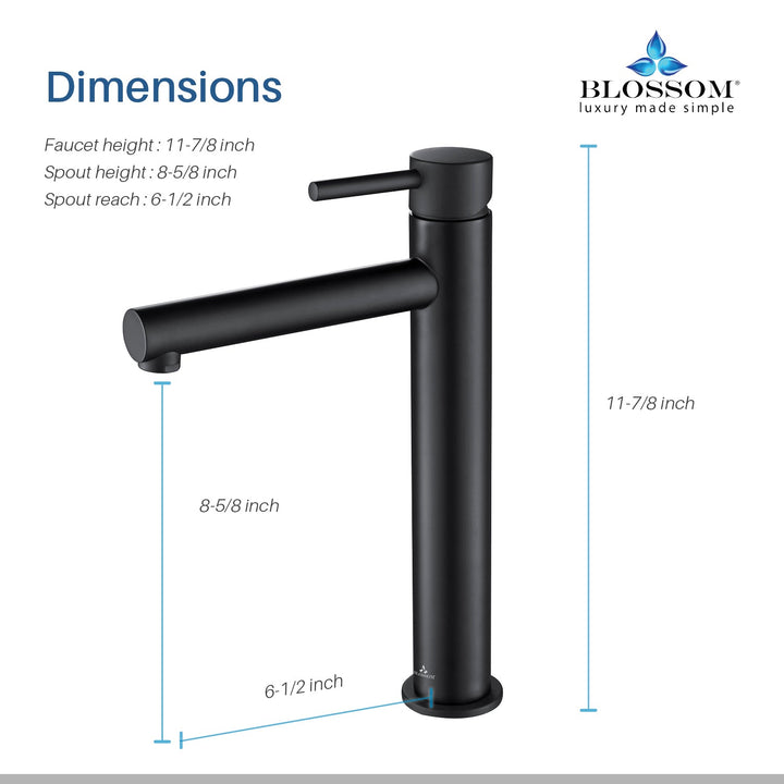 Single-Handle Single-Hole Bathroom Faucet in 117