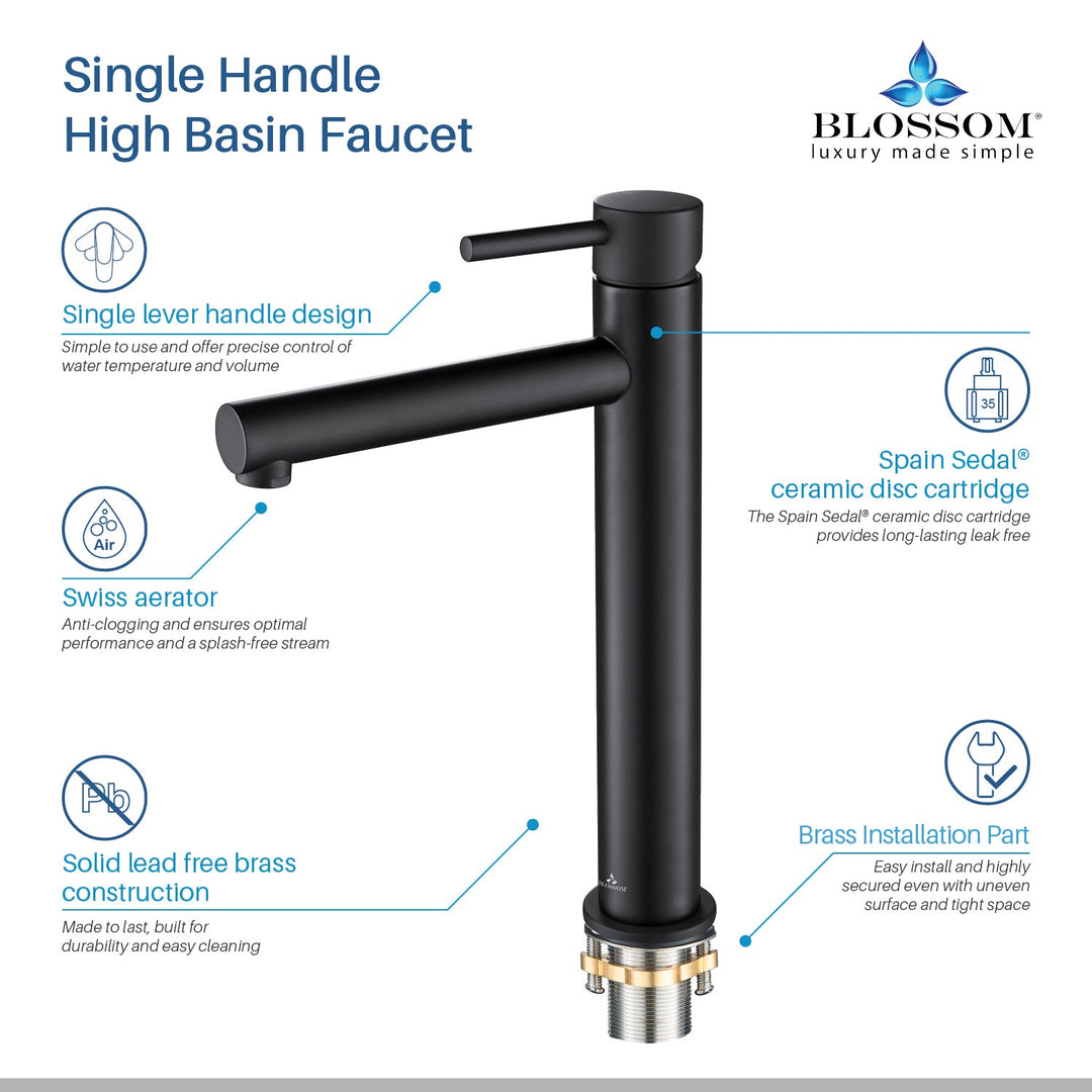 Single-Handle Single-Hole Bathroom Faucet in 117