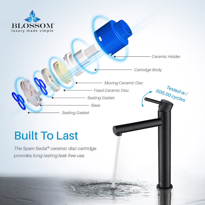 Single-Handle Single-Hole Bathroom Faucet in 117