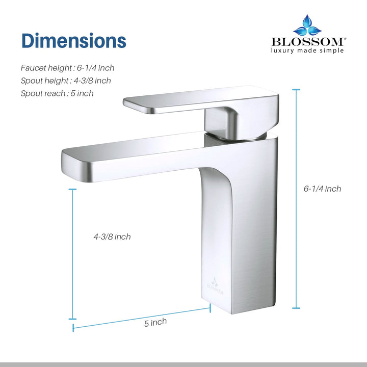 Single-Handle Single-Hole Bathroom Faucet in 118