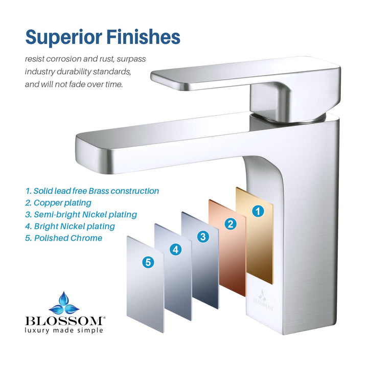 Single-Handle Single-Hole Bathroom Faucet in 118