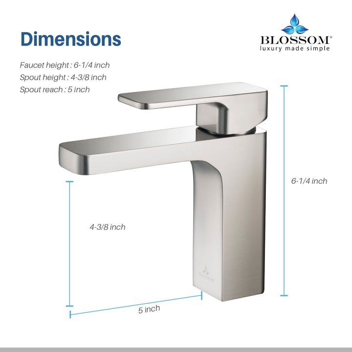 Single-Handle Single-Hole Bathroom Faucet in 118