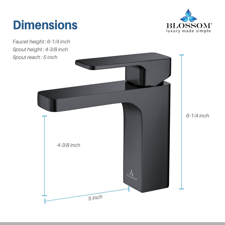 Single-Handle Single-Hole Bathroom Faucet in 118