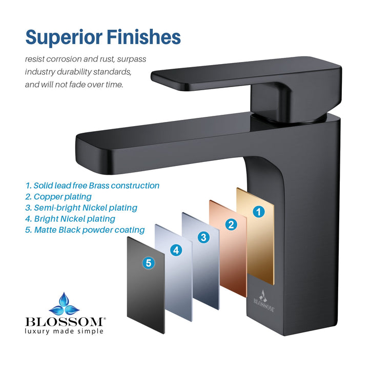 Single-Handle Single-Hole Bathroom Faucet in 118
