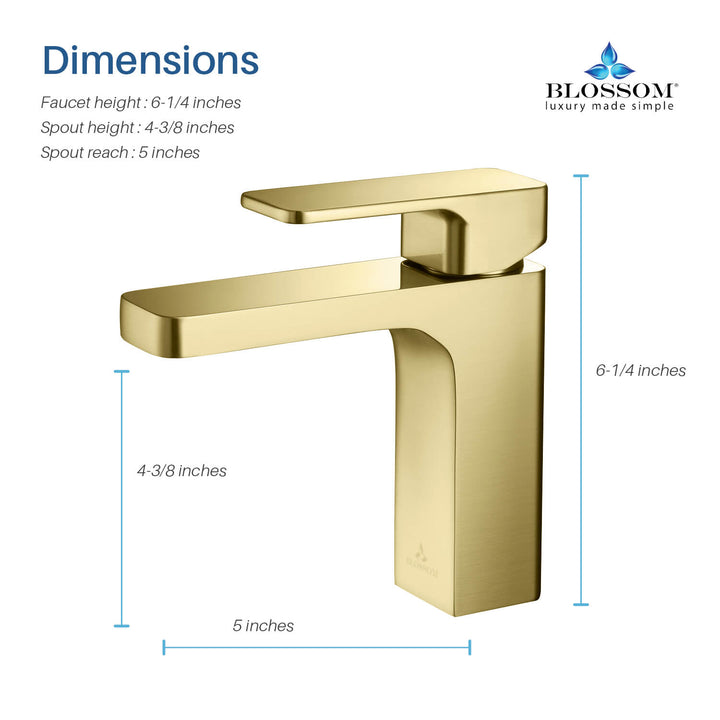 Single-Handle Single-Hole Bathroom Faucet in 118
