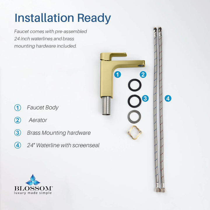 Single-Handle Single-Hole Bathroom Faucet in 118