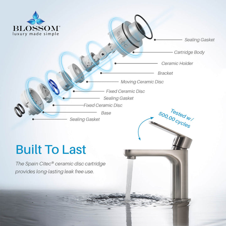 Single-Handle Single-Hole Bathroom Faucet in 119