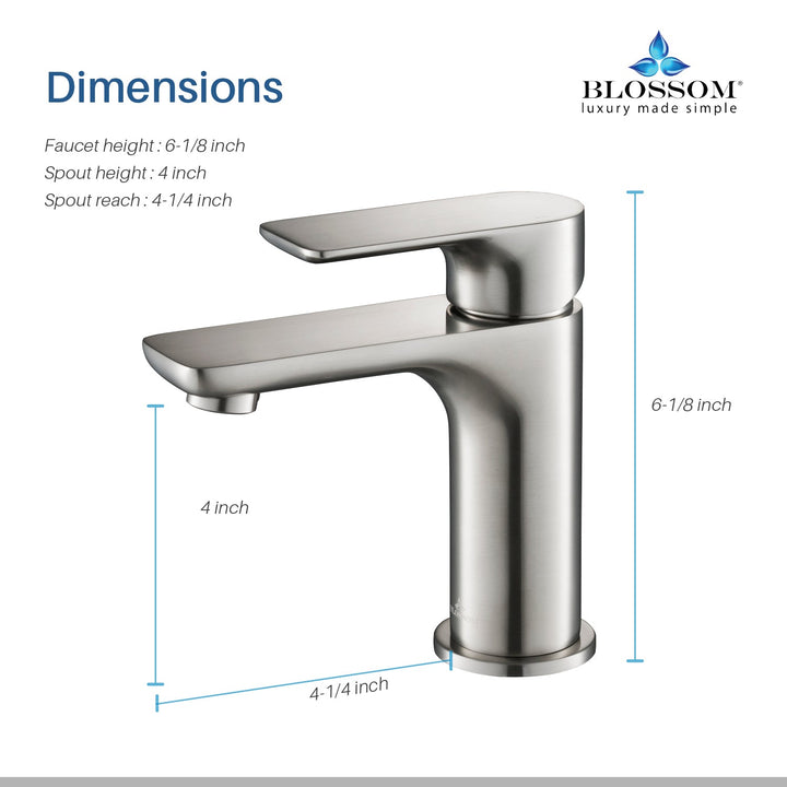 Single-Handle Single-Hole Bathroom Faucet in 120