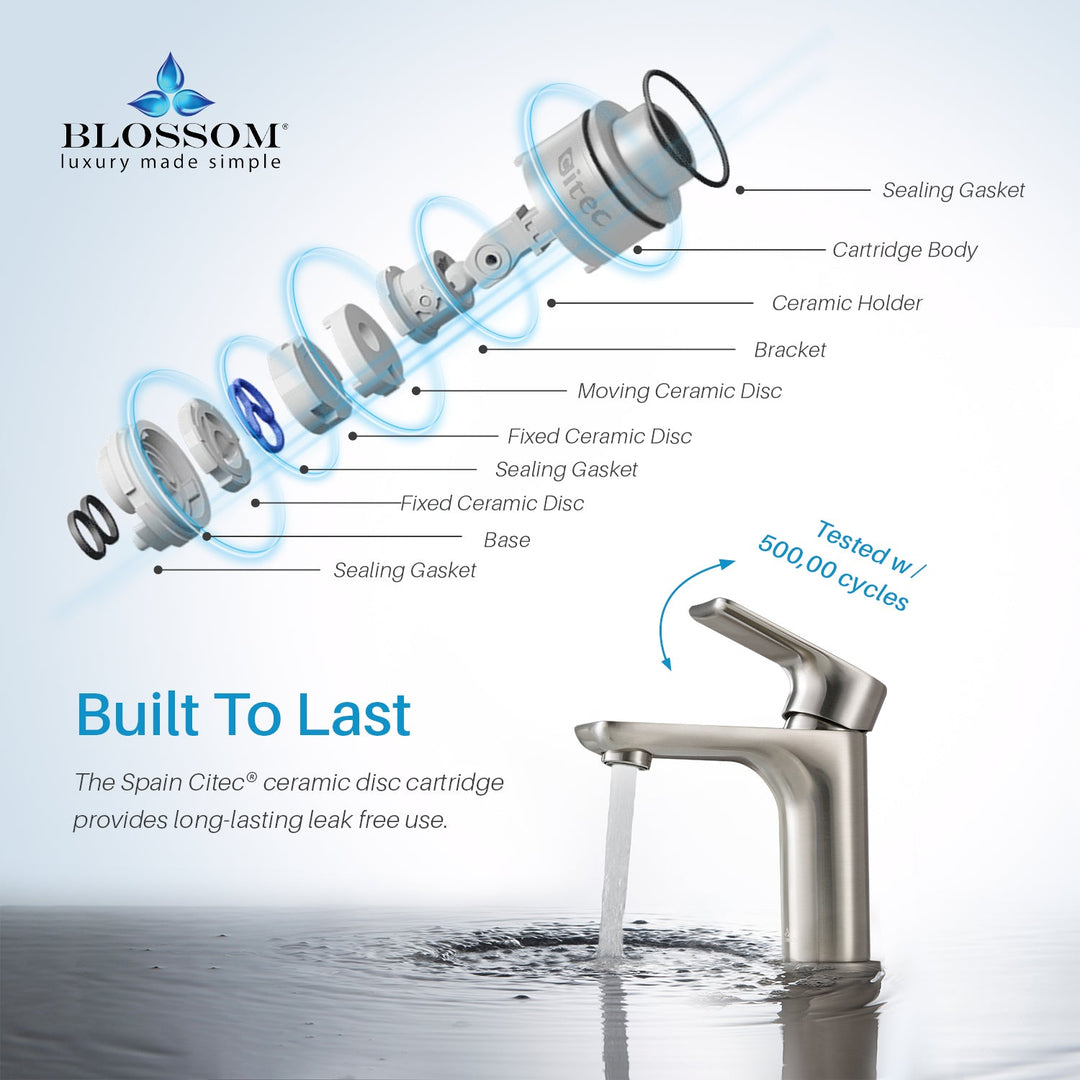 Single-Handle Single-Hole Bathroom Faucet in 120