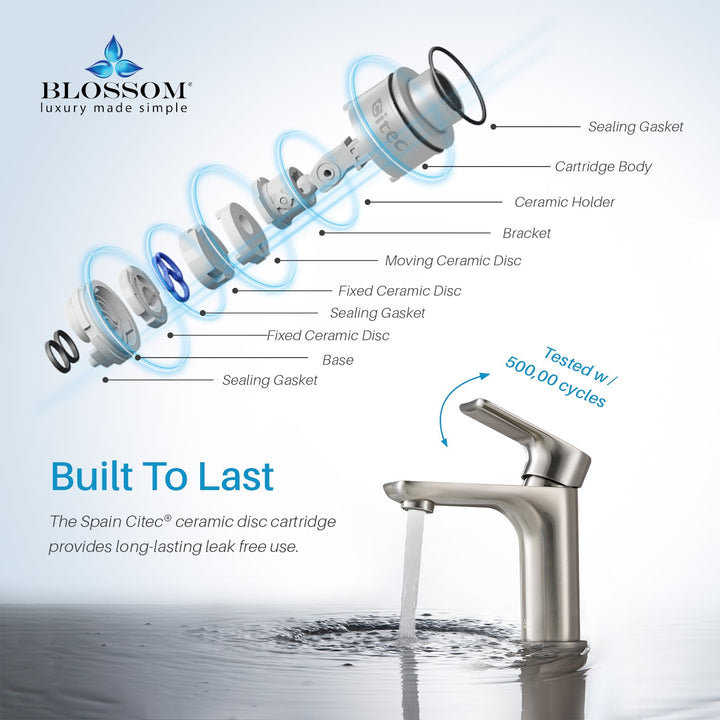 Single-Handle Single-Hole Bathroom Faucet in 120