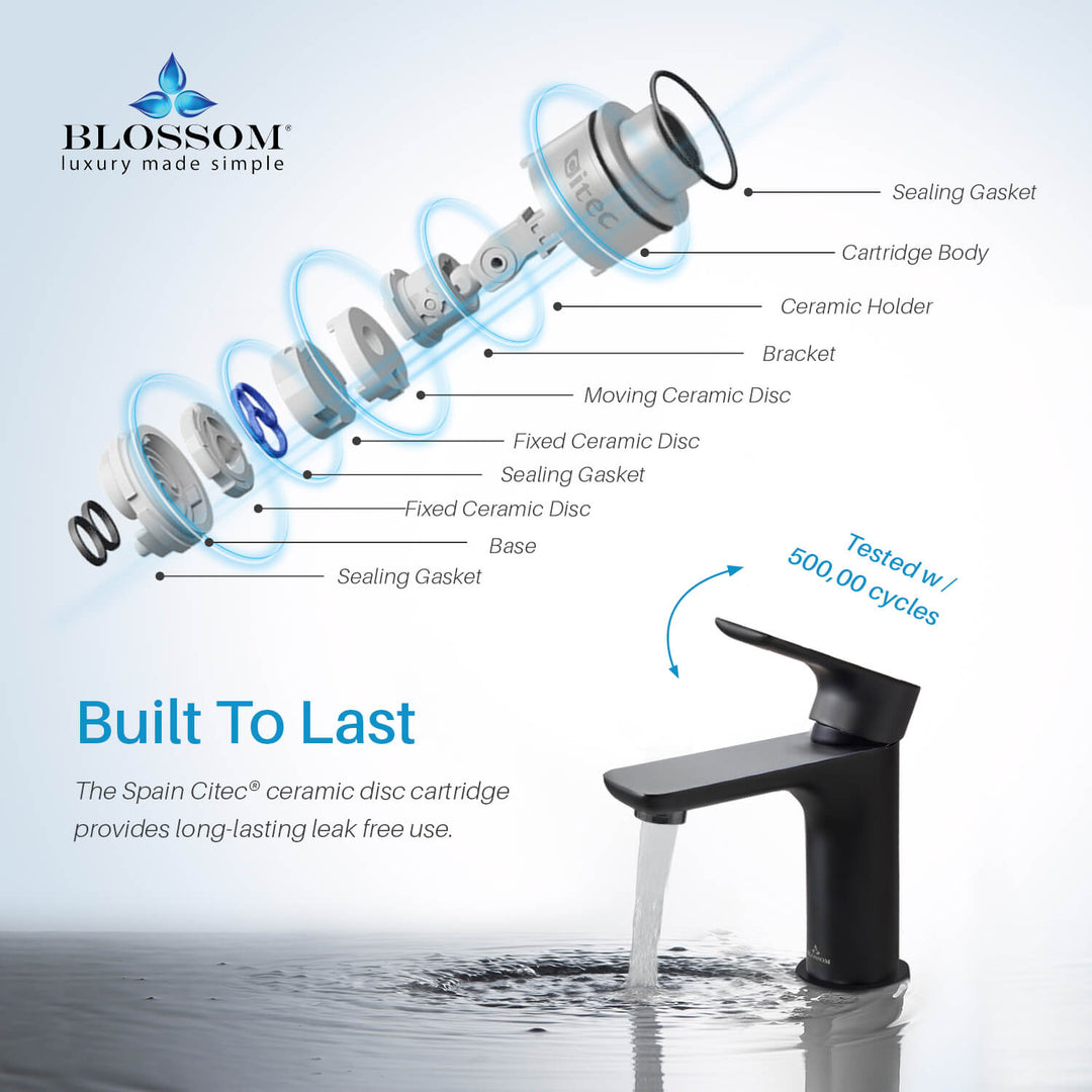 Single-Handle Single-Hole Bathroom Faucet in 120