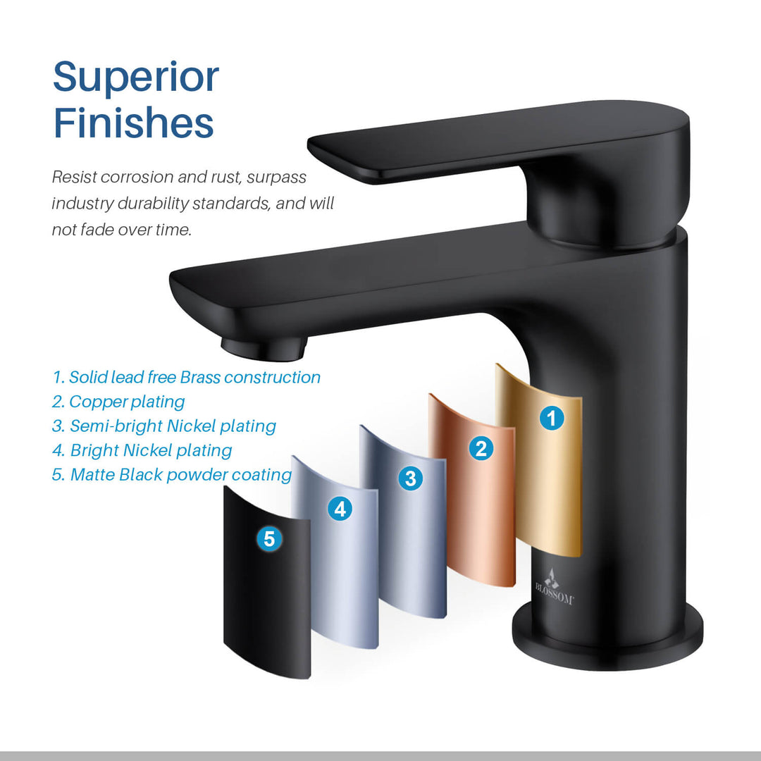 Single-Handle Single-Hole Bathroom Faucet in 120