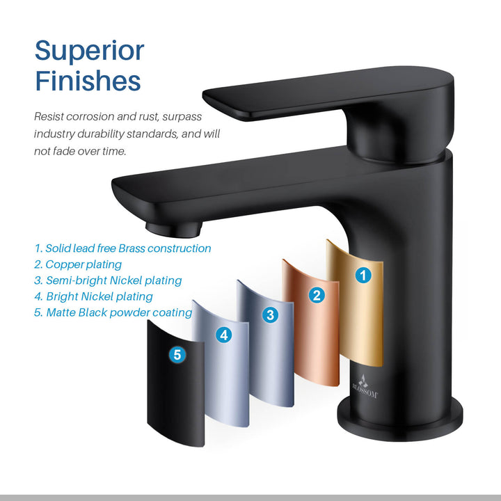 Single-Handle Single-Hole Bathroom Faucet in 120