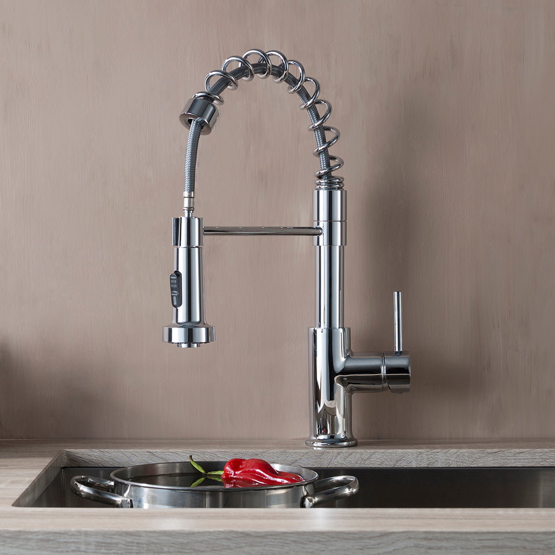 Single-Handle Pull-Out Kitchen Faucet in 205 | ANVE Kitchen & Bath