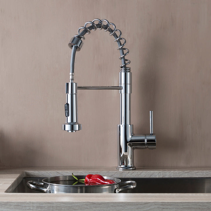 Single-Handle Pull-Out Kitchen Faucet in 205 | ANVE Kitchen &amp; Bath