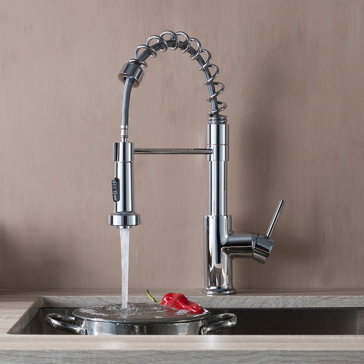 Single-Handle Pull-Out Kitchen Faucet in 205